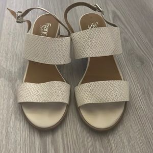 Franco Sarto cream sandals size 7.5